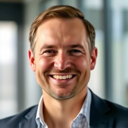 Porträt von Markus Schneider, CEO von VideoKraftwerk, lächelnd in einem professionellen Umfeld.